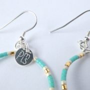 Boucles d'oreilles vert d'eau – Image 3