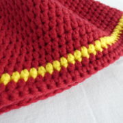 Bonnet Maranello en laine rouge – Image 3