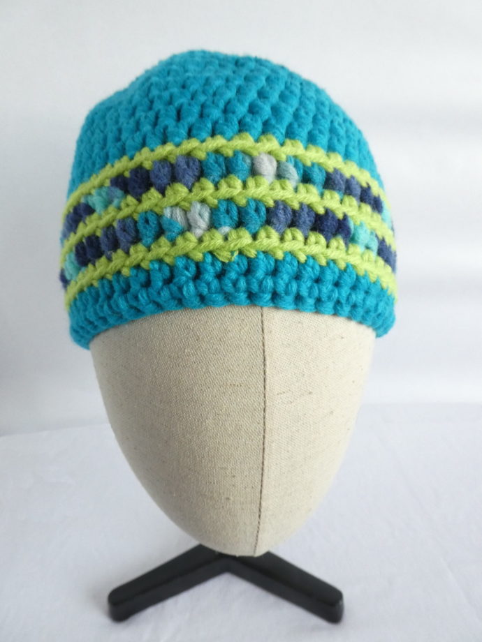 Le bonnet en laine bleu turquoise Trouville.