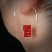 Créole en argent 925 et 30 mm de diamètre.