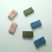 Les 3 paires de pendants de perles Miyuki tissés des créoles Diane.